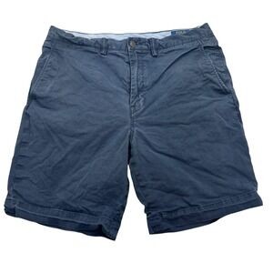 Polo Ralph Lauren Shorts Mens 34 Navy Blue Polo Chino Stretch Classic Fit Casual